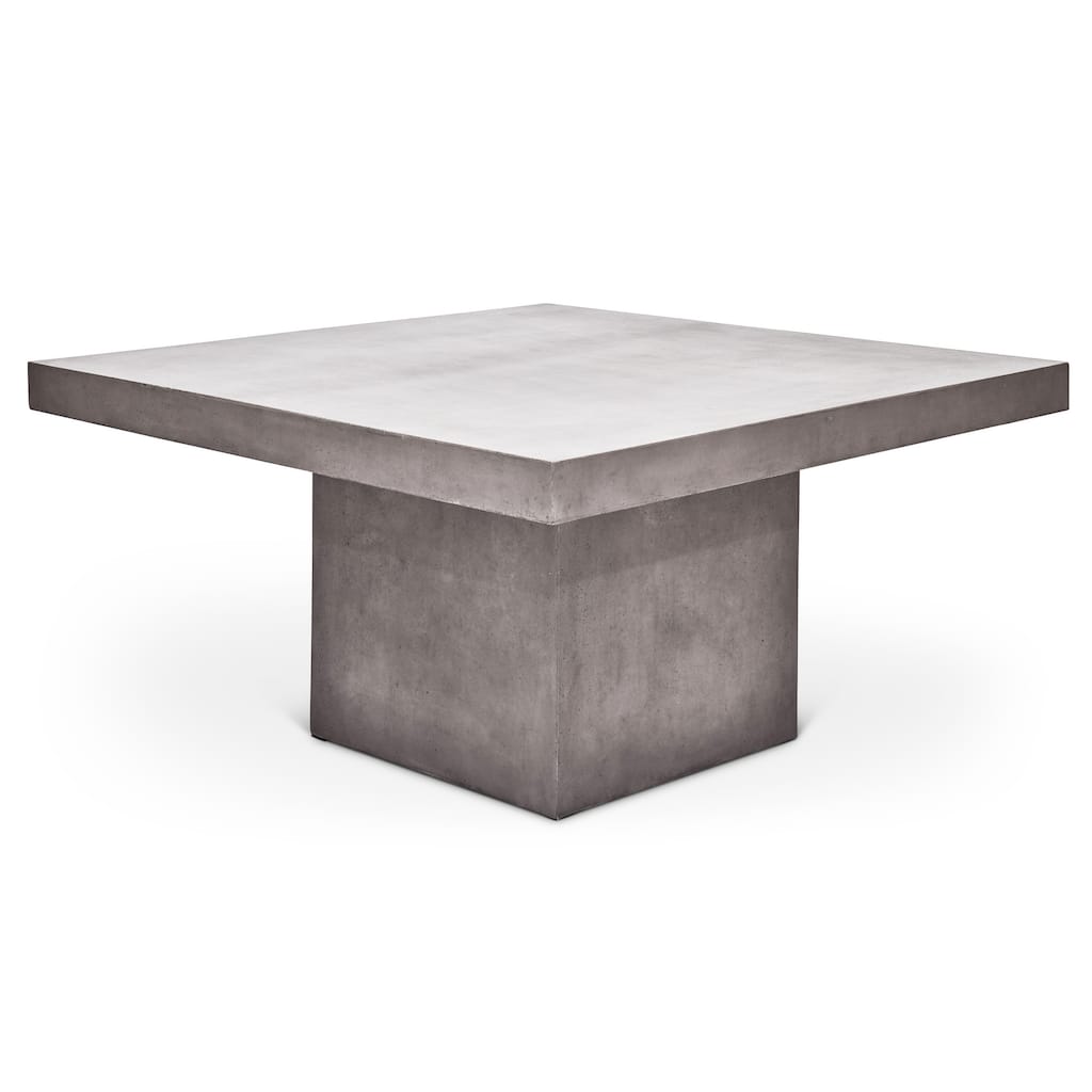Urbia Una 59" Square Concrete Dining, Bar, and Counter Table