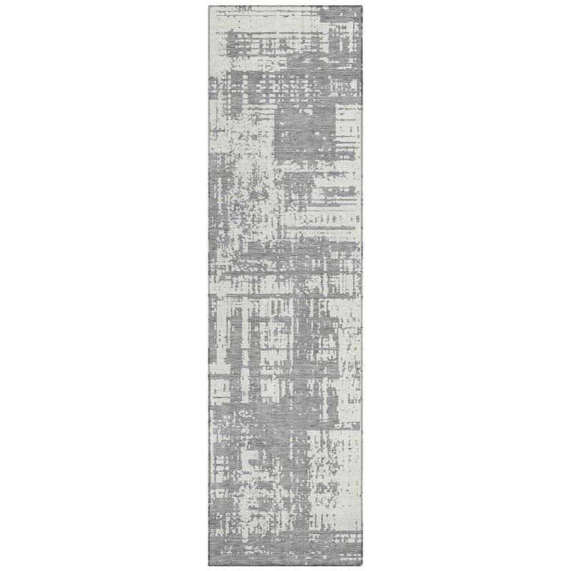 Machine Washable Indoor/ Outdoor Chantille Abstract Solid Rug