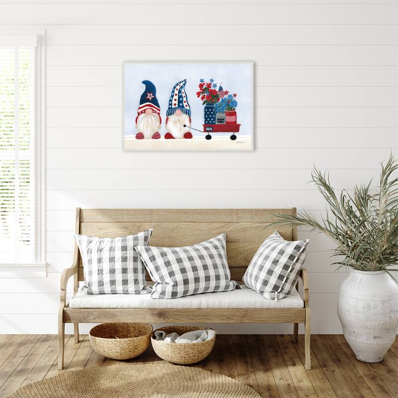 American Gnome I by Yvette St. Amant Framed Canvas Wall Art Print