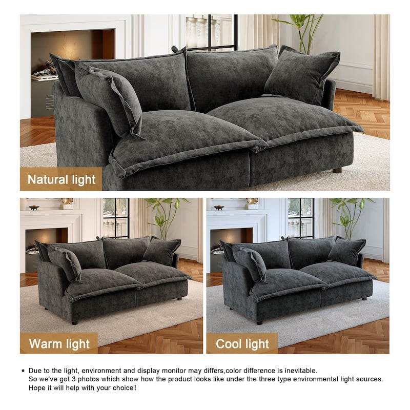 Cloud Chenille Upholstered Modular Sectional Sofa