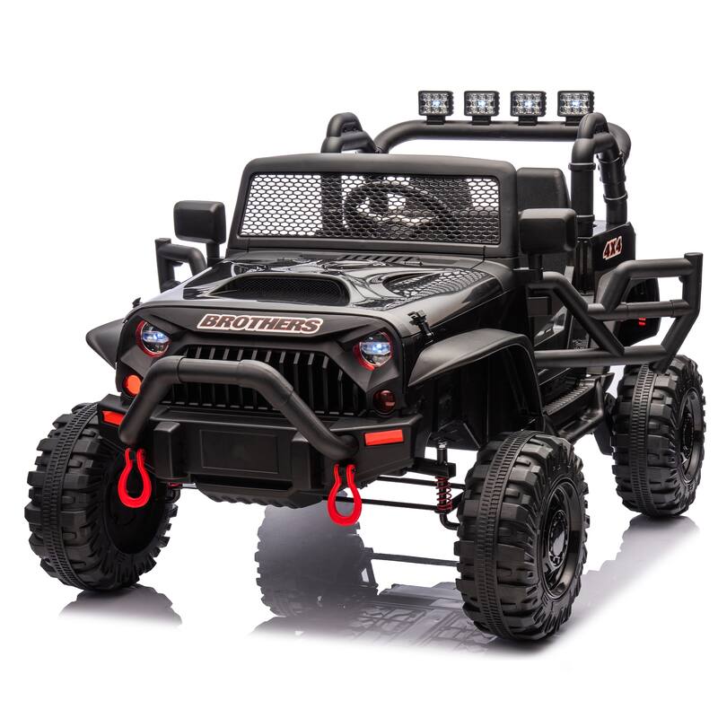 Kids Electric Ride-On Car 24V 400W with Parents Control, 3 Speed Settings, Bluetooth, USB, Music, LED Searchlights