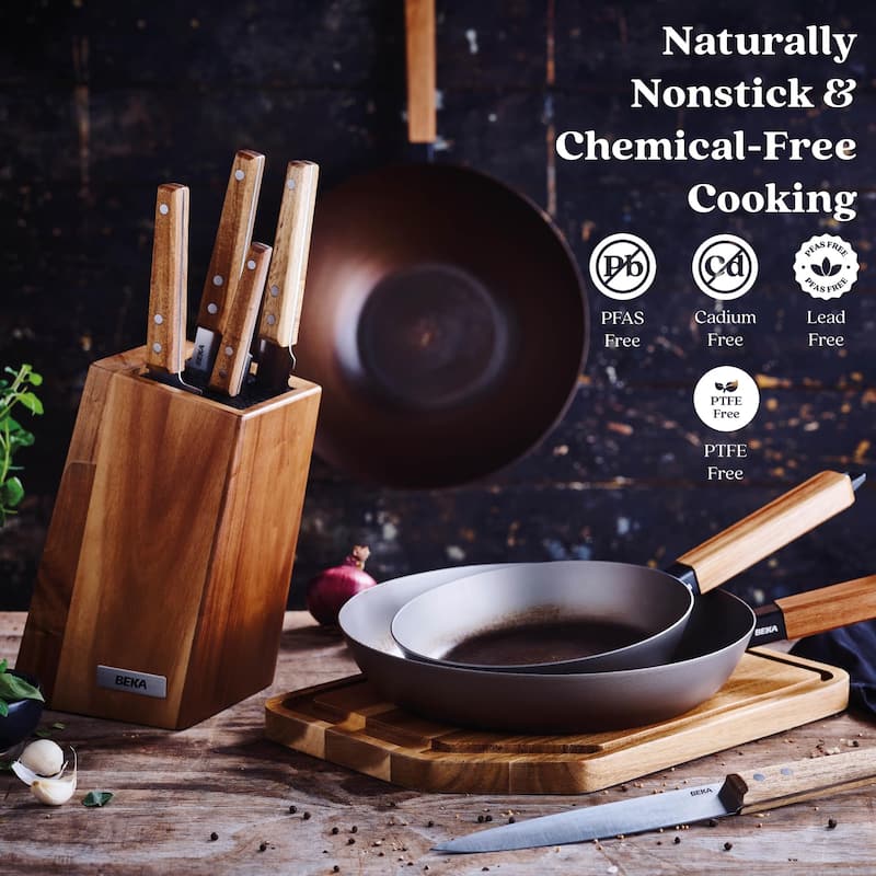 Alva Forest Carbon Steel Pan Pre-Seasoned with Natural Mineral Oil