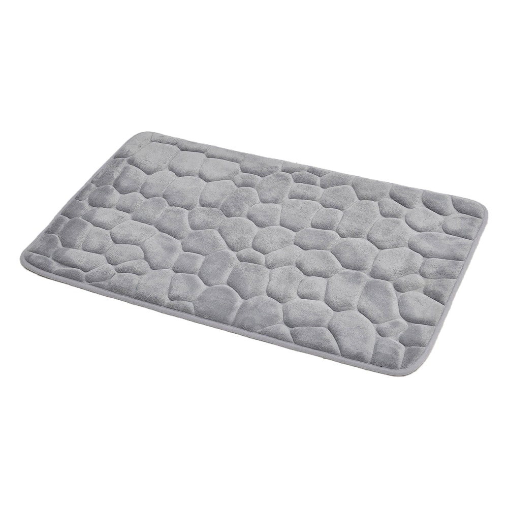 Memory Foam Bath Mat Pebble Design 32x20
