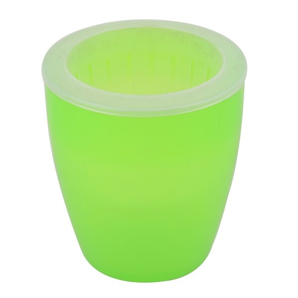 Home Yard Plastic Table Desk Ornament Flower Plant Pot Container Green 13cm Dia