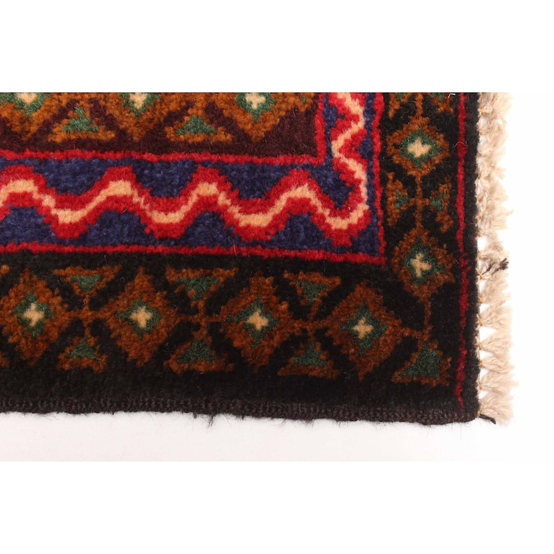 ECARPETGALLERY Hand-knotted Teimani Red Wool Rug - 2'9 x 5'0