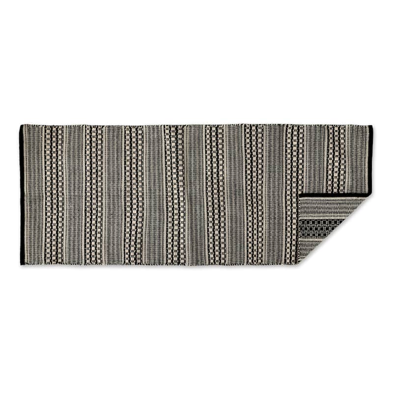 DII Stone Dobby Stripe Hand-Loomed Rug 2ft 6inx6 Ft - 36.0 In. L X 24.0 In. W X 0.2 In. H