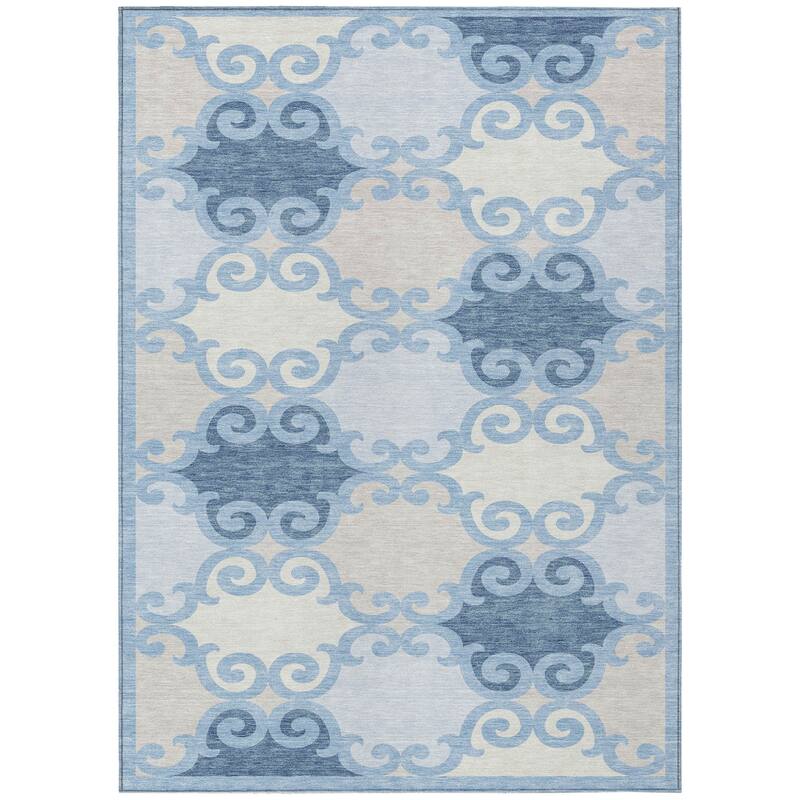 HomeRoots Trellis Transitional Rectangle Outdoor Rug