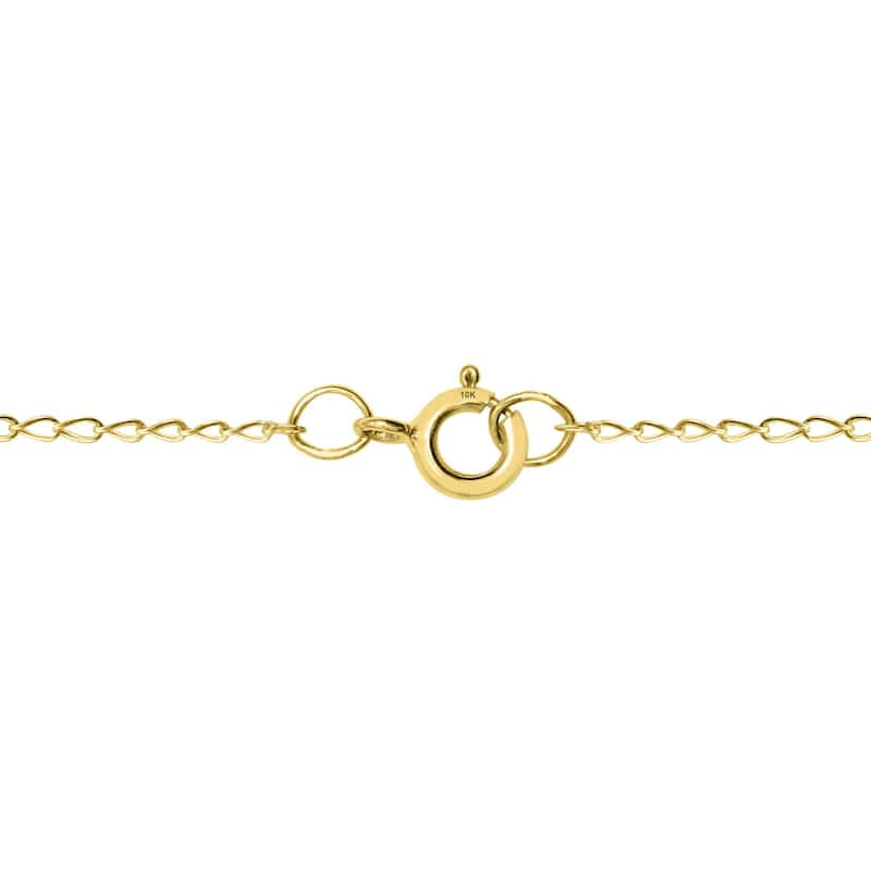 Marquee Three Stone Diamond Cross Pendant in 10K Yellow Gold