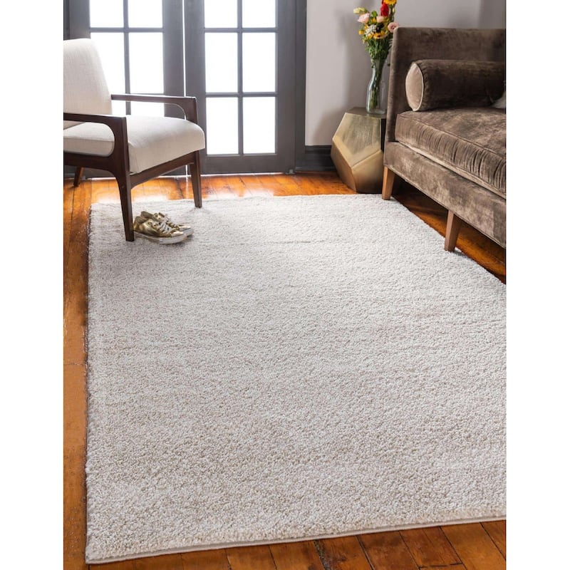 Solid/Striped Zoit Collection Area Rug - 2'2"x3' - Ivory