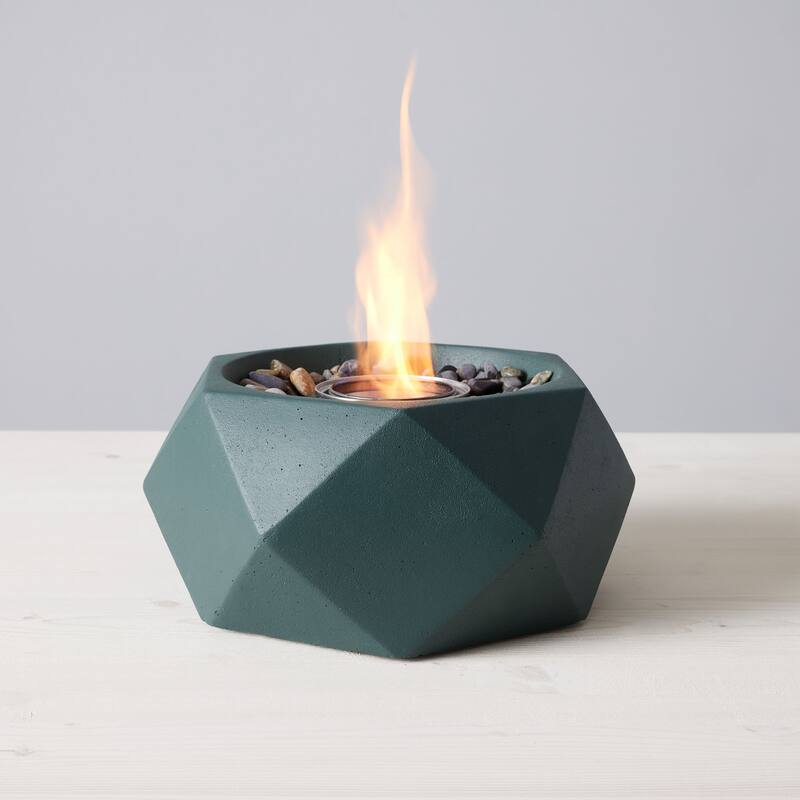 Geo Table Top Fire Bowl - Green