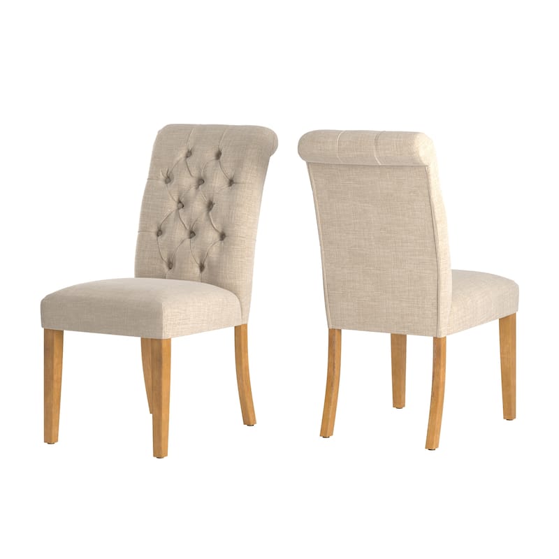 Benchwright Premium Tufted Rolled Back Parsons Chairs (Set of 2) by iNSPIRE Q Artisan