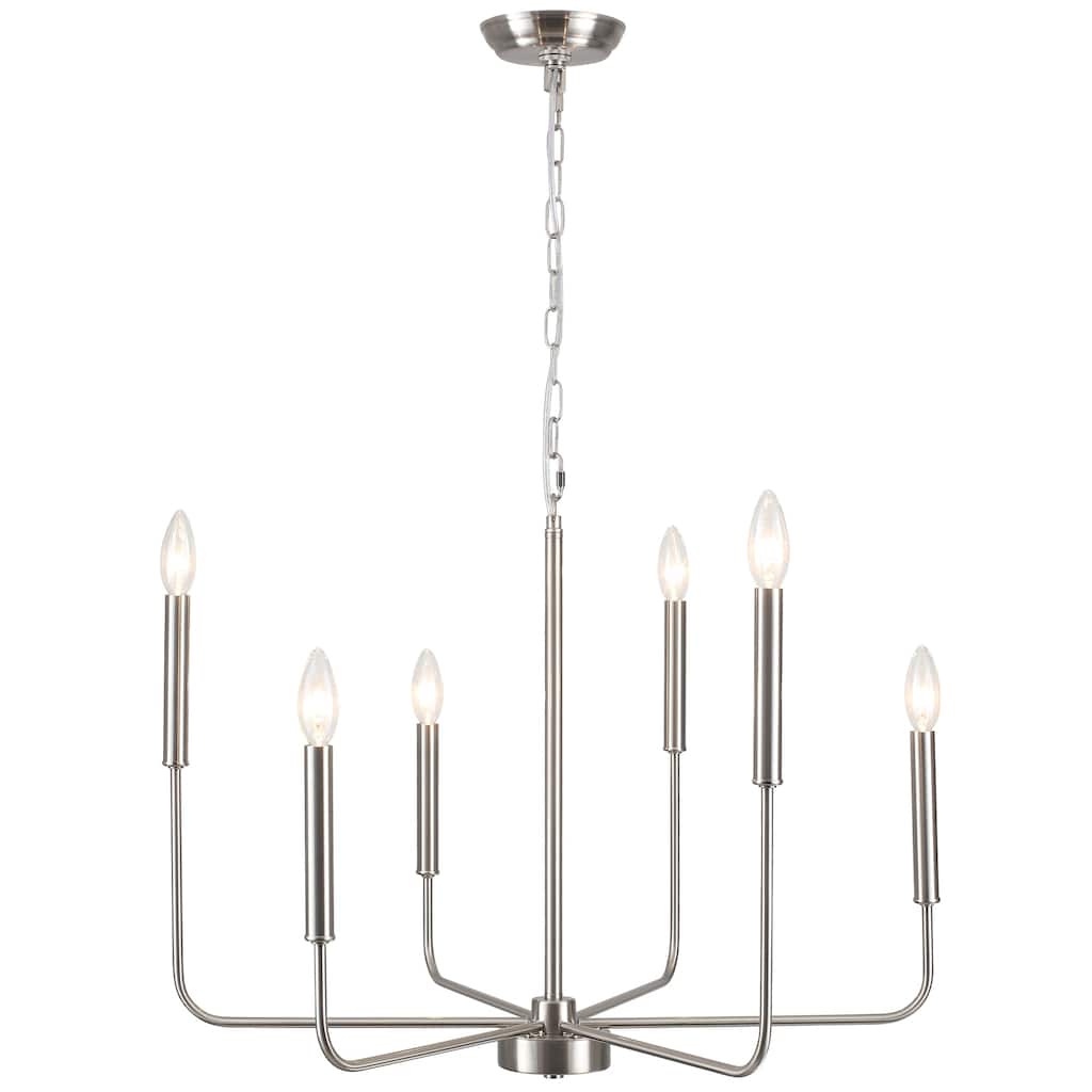 6-Light Candlestick Hanging Linear Chandelier Lighting Ceiling Light for Kitchen Island