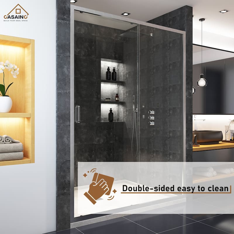 CASAINC 60 "x 72" Framed Single Sliding Shower Door