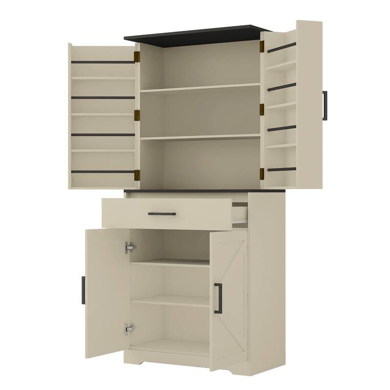 Modern Wooden Cabinet with Sturdy Frame for Living Room, Entryway, Bedroom, Hallway, Office, with LEDs, with Drawer