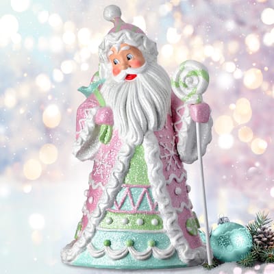 18" Resin Candylicious Santa W/Lollipop