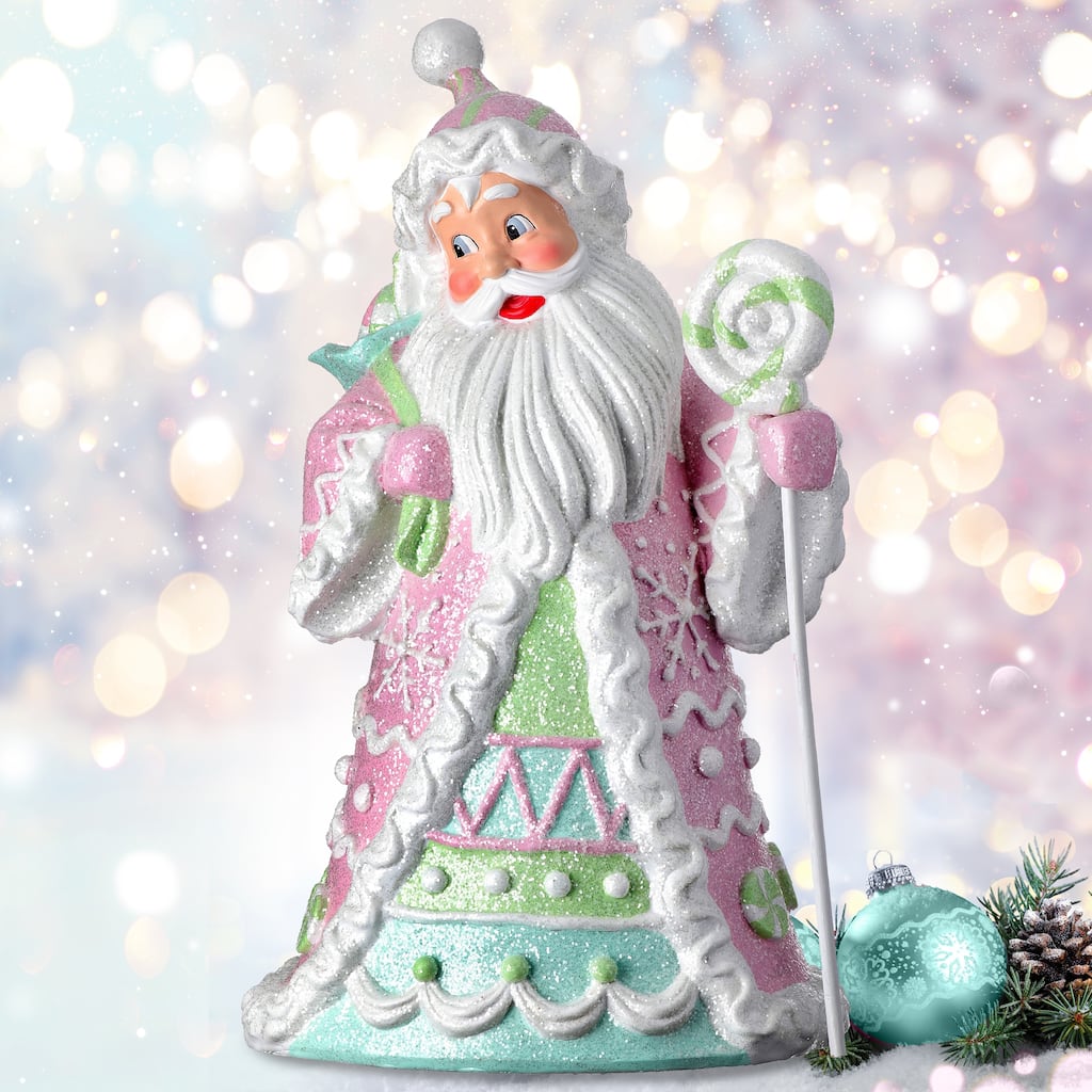 18" Resin Candylicious Santa W/Lollipop