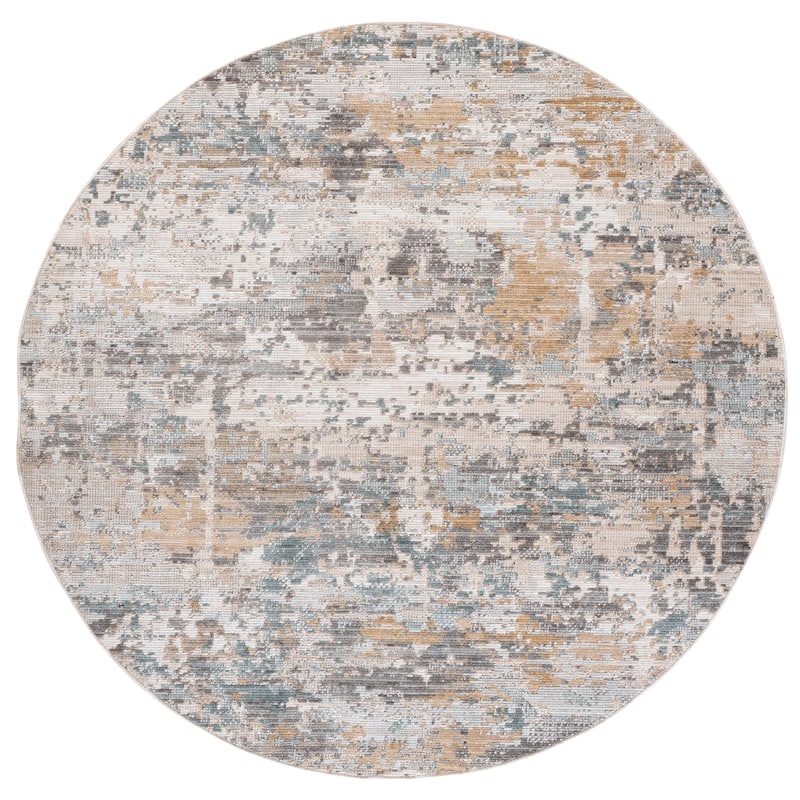SAFAVIEH Vintage Westwood Sjoke Rug - 6'3" Round - Grey/Beige Blue