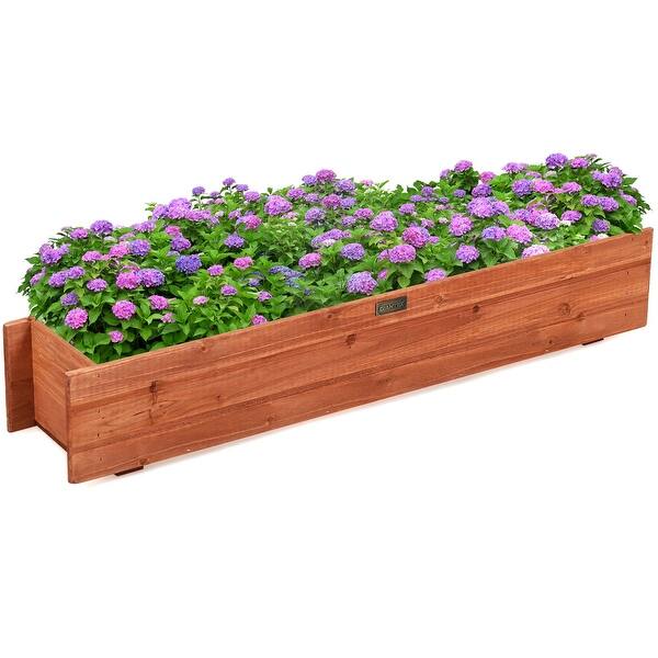 Shop 28 36 40 Inch Wooden Flower Planter Box Garden Yard
