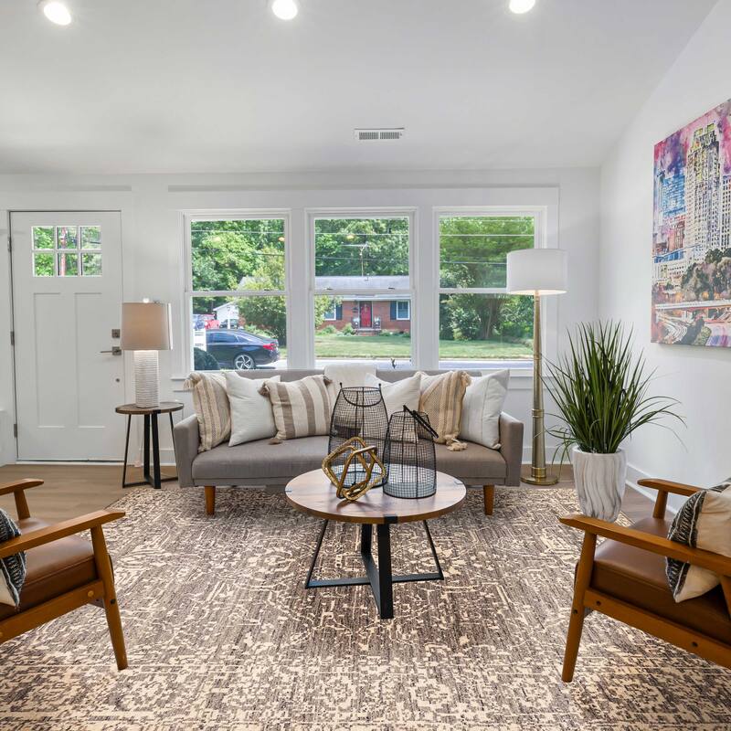 ECARPETGALLERY Hand-knotted Jules Serapi Dark Grey Wool Rug - 9'0 x 12'0