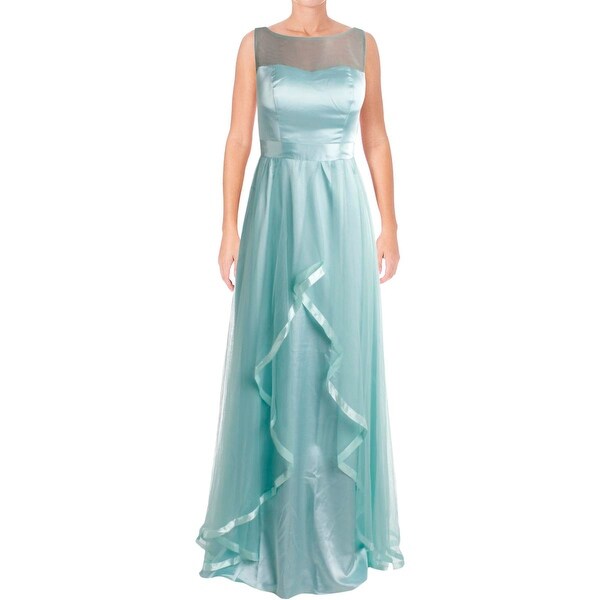 satin lace back dress