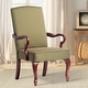 preview thumbnail 3 of 22, Copper Grove Casalis Cherry Finish Gooseneck Accent Chair