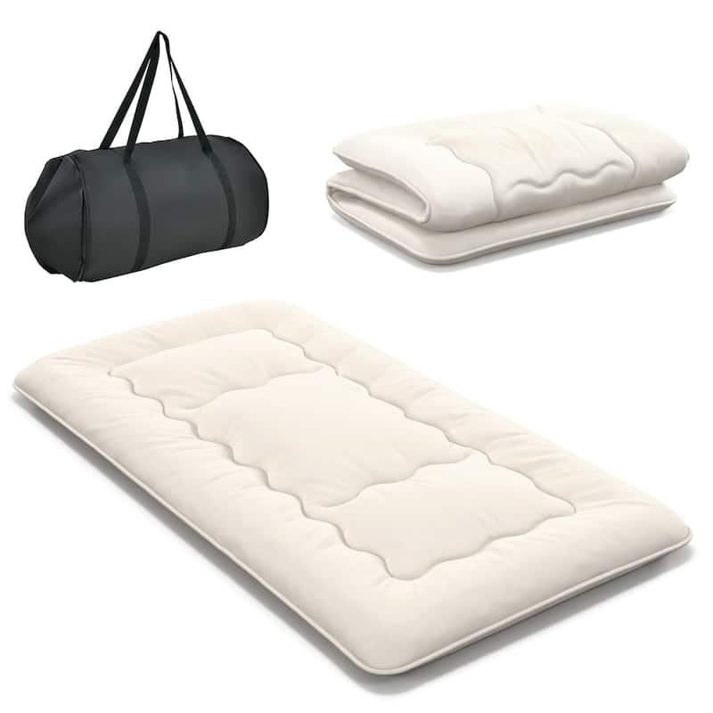 Futon Mattress Floor Sleeping Pad with Washable Cover
