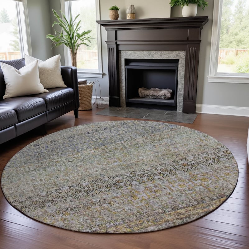 Premium Washable Super Soft Ombre Links Mayfield Rug - Seafoam - 8' x 8'