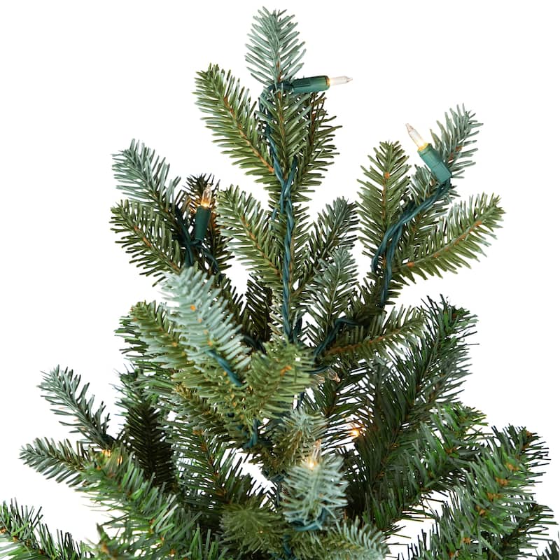 Real Touch™️Pre-Lit Full Blue Spruce Artificial Christmas Tree - 6.5' - Clear - 6.5 Foot