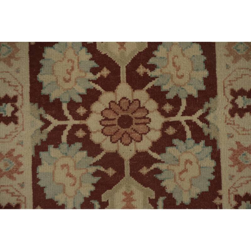 Hand Knotted Oriental 100% Wool Carpet Traditional All-Over Oranges & Rust Ziegler Area Rug - 3' 9'' X 2' 0''