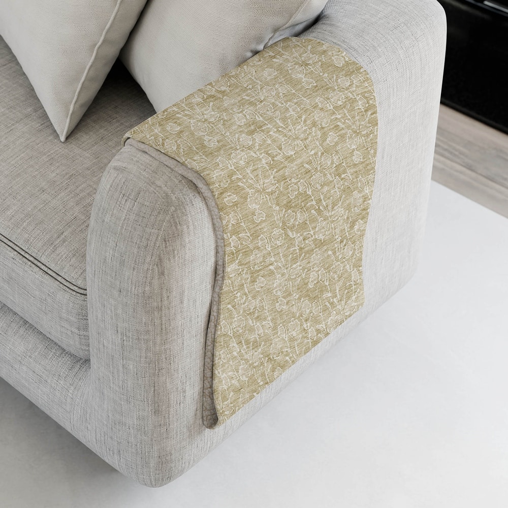 Premium Machine Washable Modern Floral Sherpa Throw Blanket