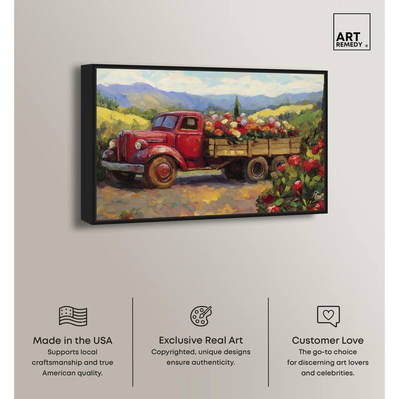 Flowers in Transit II Canvas by Art Remedy
