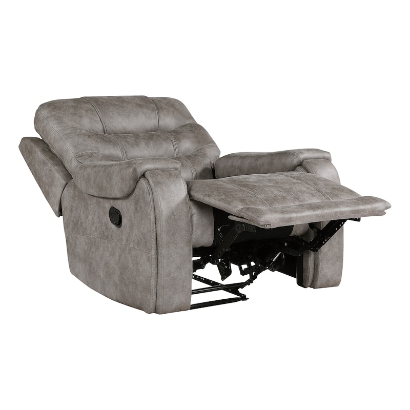 Fremont & Park Gerald 39.5" Microfiber Manual Reclining Chair with Tab Pull Motion