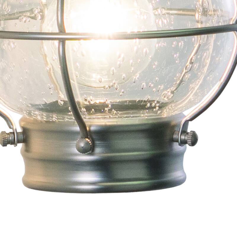 Chatham 1-light Brushed Nickel Coastal Outdoor Wall Lantern - 6.5-in W x 12-in H x 7.25-in D