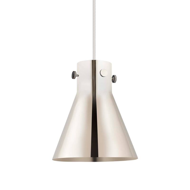 Innovations Lighting 410-1PM-11-10 Newton Cone Pendant Newton Cone 10" - Polished Nickel / Polished Nickel