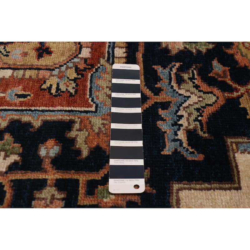 ECARPETGALLERY Hand-knotted Jules Sultane Dark Navy Wool Rug - 8'0 x 9'10