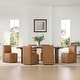 preview thumbnail 54 of 89, Spruce & Spring Charlotte Upholstered Dining Chairs with Casters Set of 2