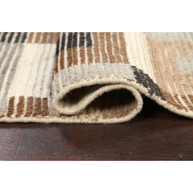 Geometric Contemporary Moroccan Oriental Wool Area Rug Handmade - 5'6" x 7'6"