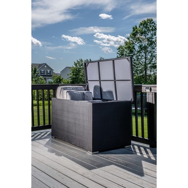 slide 2 of 14, Sicuro Wicker Storage Deck Box