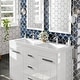 preview thumbnail 4 of 6, Eviva Lugano 48" White DS Bath Vanity with Integrated Sink