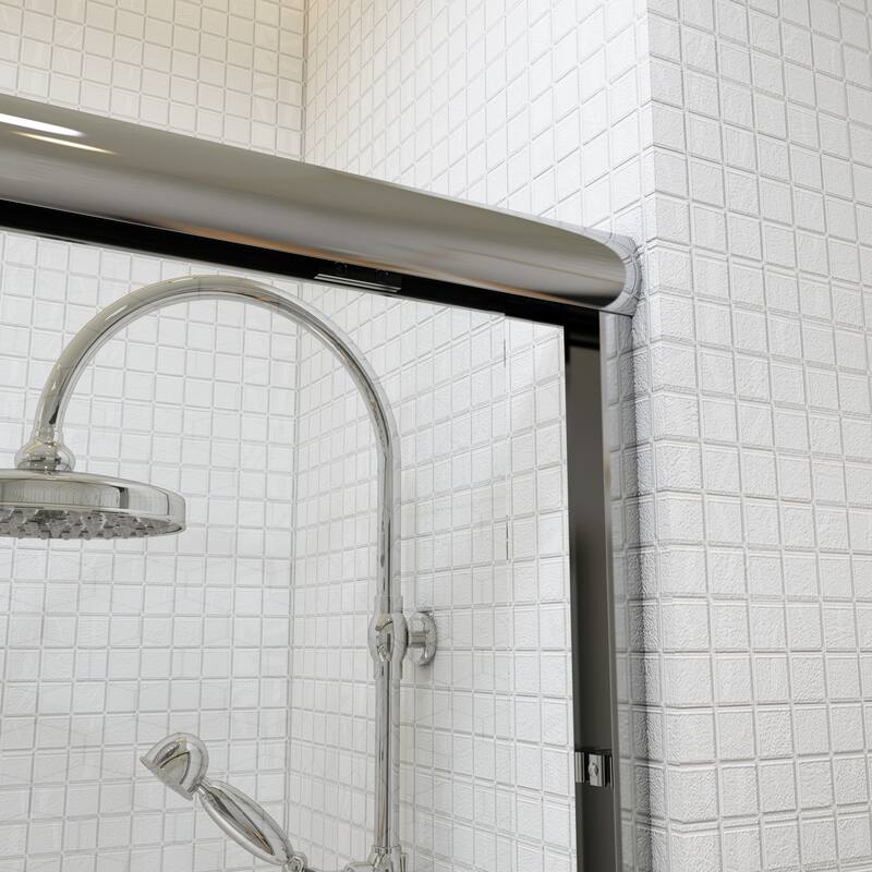 TOOLKISS Double Sliding Bathtub Shower Door - 56-60 inch.W x 58 inch.H - 56-60 inch.W x 58 inch.H