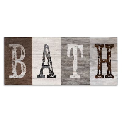 Stupell Rustic Bath Letters Canvas Wall Art Design By Susan Arnot