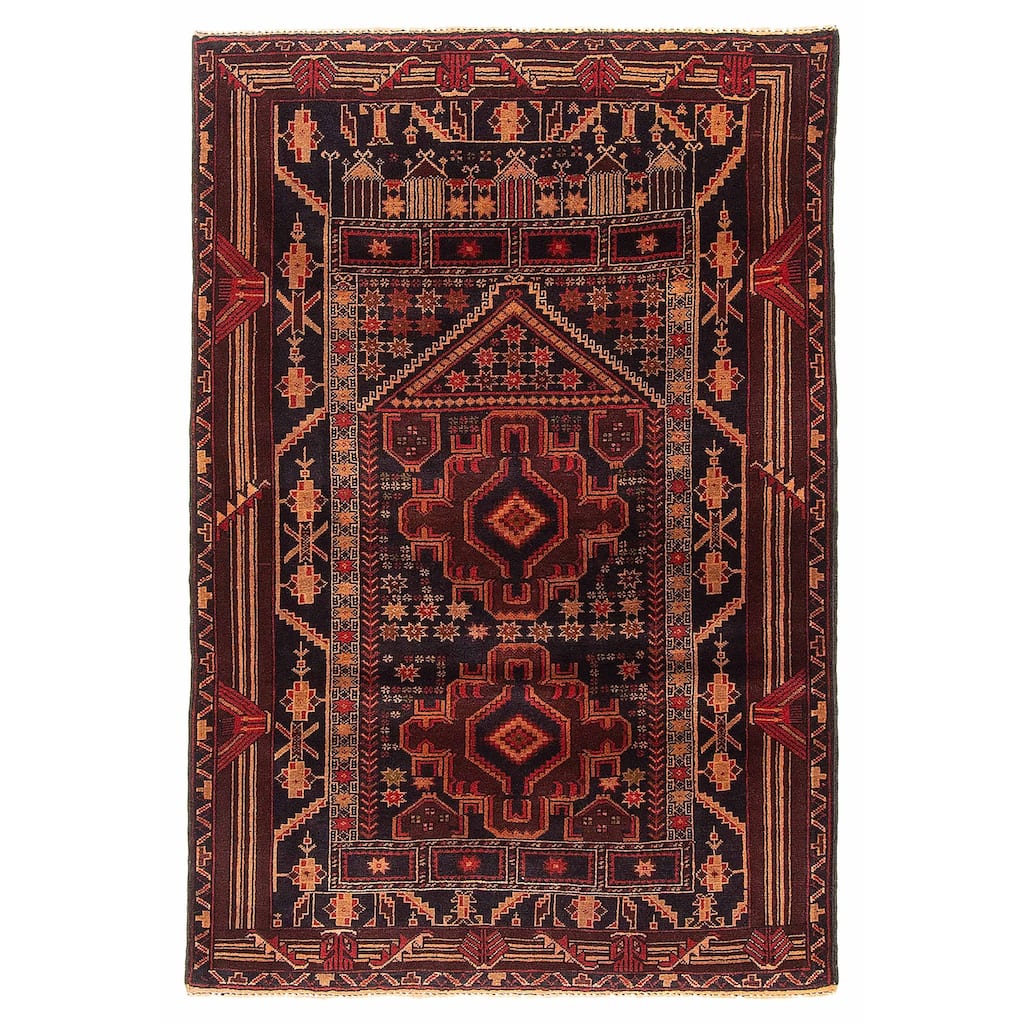 Teimani Black Rug 3'0" x 4'7" - 3'0 x 4'7