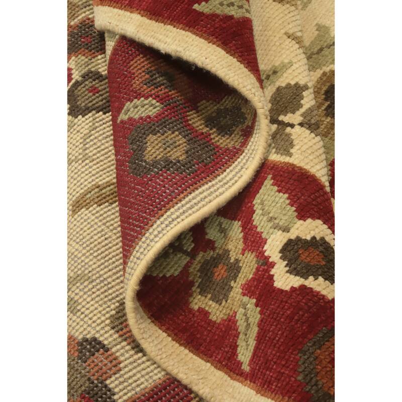 All-Over Floral Handmade Area Rug 6x10 - 10' 0'' X 6' 5''