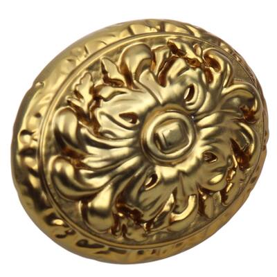2 in Ornate Brass Gold Old World Antique Oval Cabinet Knob (Pack of 10) - Brass Gold