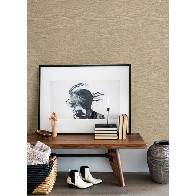 A-Street Prints Leith Blue Zen Waves Wallpaper