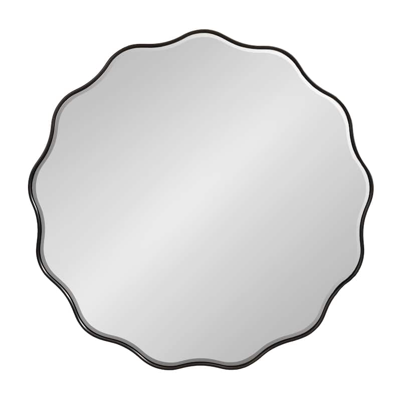 Kate and Laurel Viona Round Scalloped Mirror