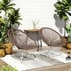 preview thumbnail 45 of 47, Corvus Sarcelles Acapulco Modern Wicker Bistro Chairs(Set of 2) Brown