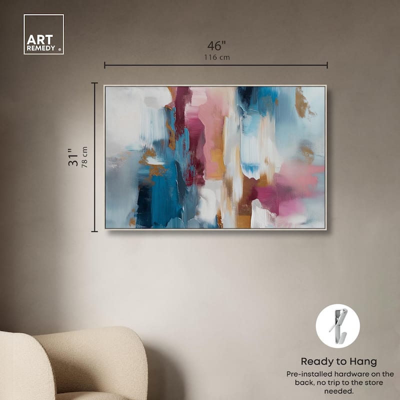 Rosy and Ocean Hues II Canvas by Art Remedy