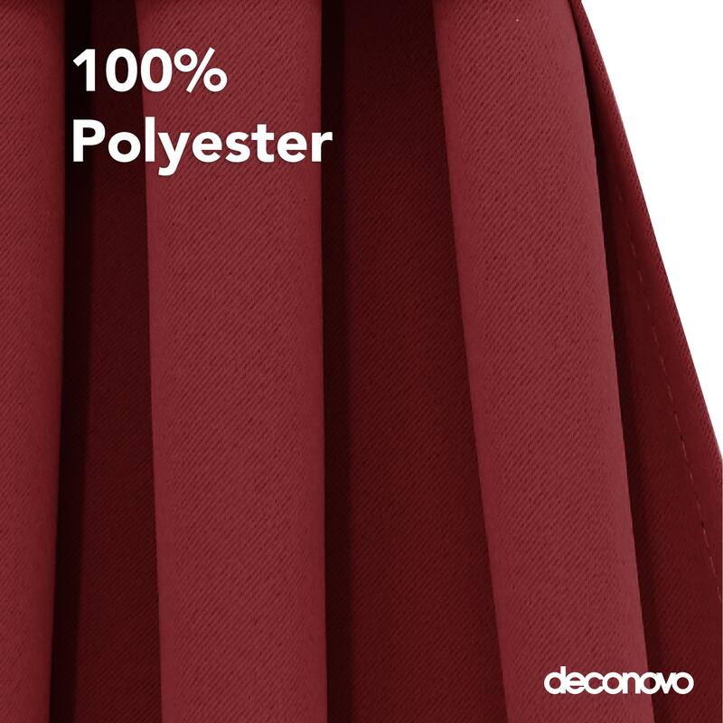 Deconovo French Door Curtain with Rod Pocket and Tieback 1 Panel