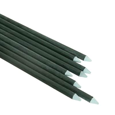 Agfabric 3/8in.6 ft.Dark Green Plant Supporting Stakes,(Pack of 10) - 6ft